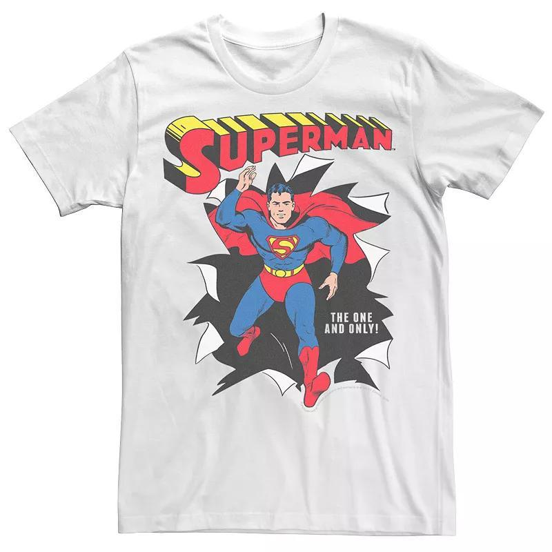 Mens DC Comics Superman The One And Only Vintage Portrait Graphic Tee Product Image