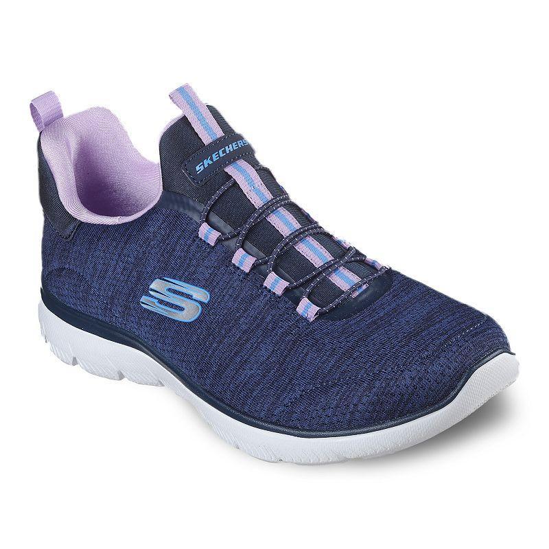 Skechers Summits Fresh Impression Womens Sneakers Navy Purple Product Image