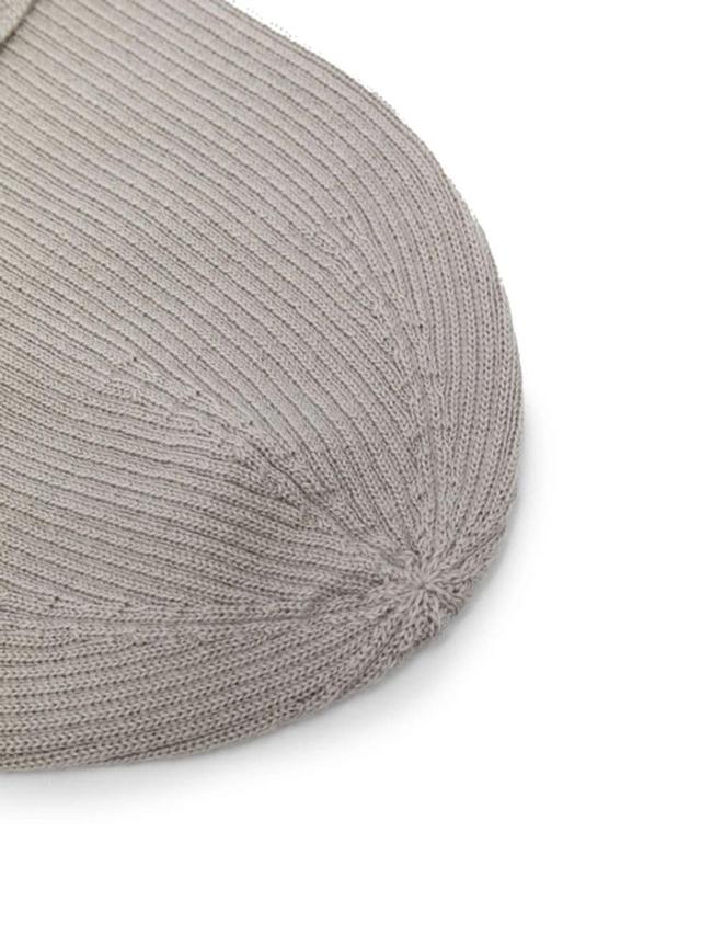 Ribbed-knit Cashmere Beanie In Grey Product Image