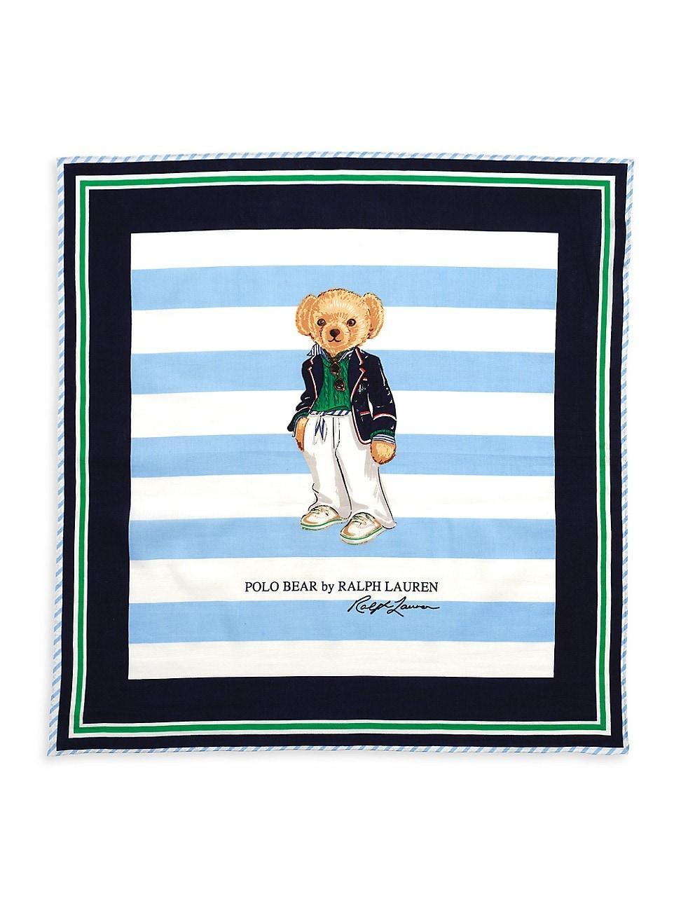 Womens Riviera Polo Bear Striped Cotton-Blend Bandana Product Image