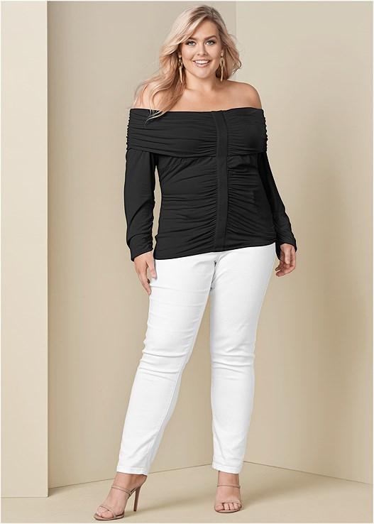 Ruched Off-The-Shoulder Top Product Image