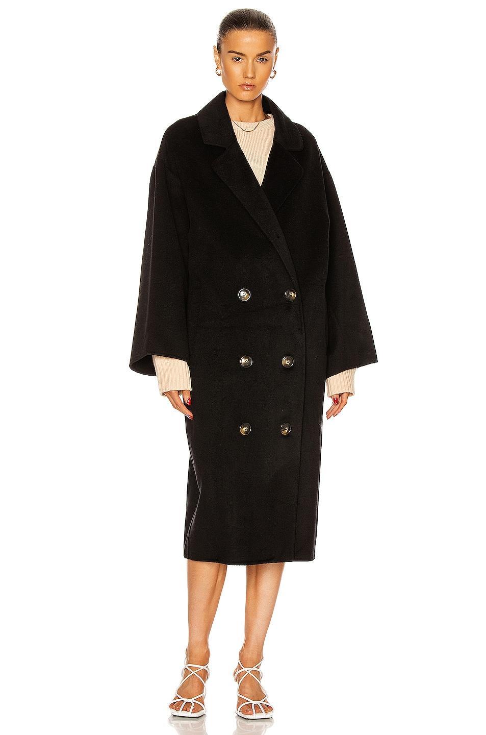 Loulou Studio Double Breasted Wool & Cashmere Coat Product Image