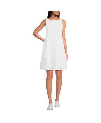 Women's Sleeveless Eyelet Shirt Dress Product Image