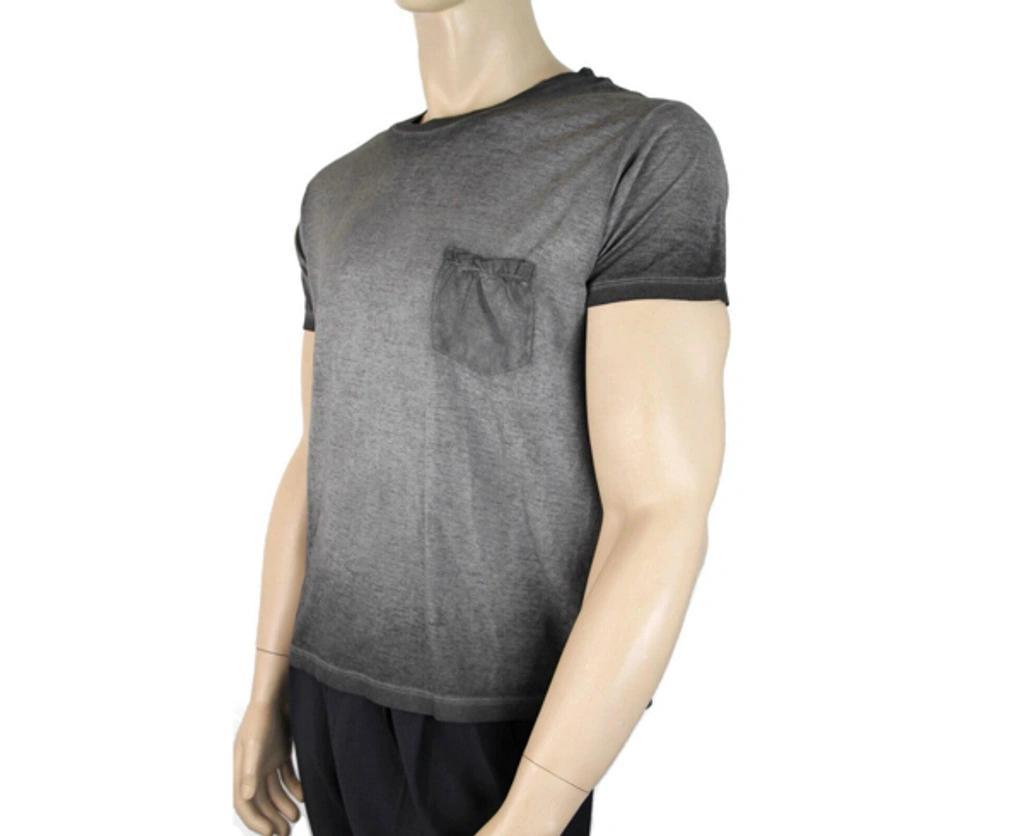 Grey Dyed Fine Knit Cotton T-shirt In Gray Product Image