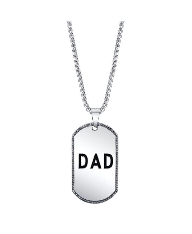 Mens Stainless Steel Dad Pendant Necklace Product Image