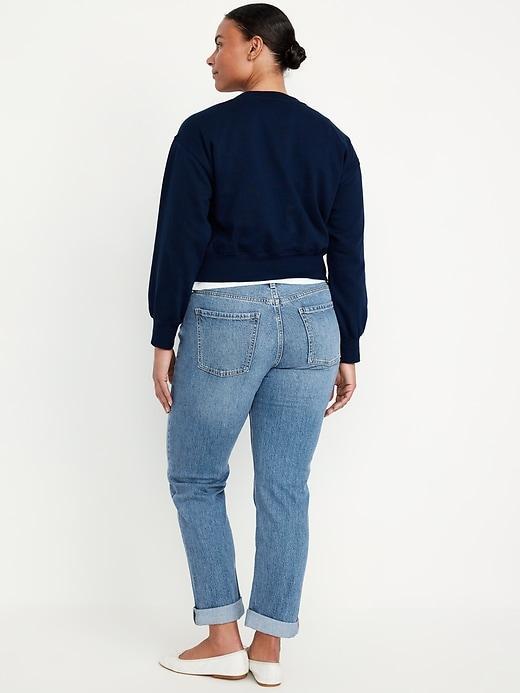 Mid-Rise Wow Boyfriend Straight Jeans Product Image