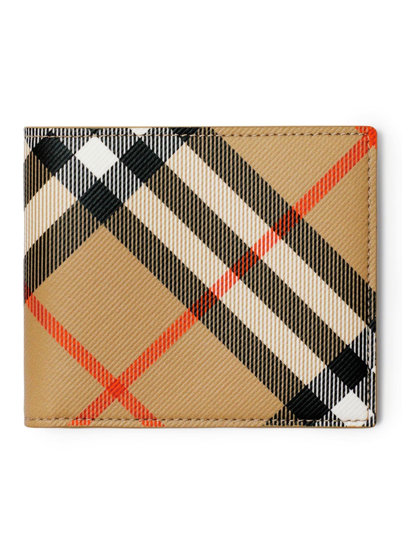 BURBERRY Check Book Wallet In Nude & Neutrals Product Image