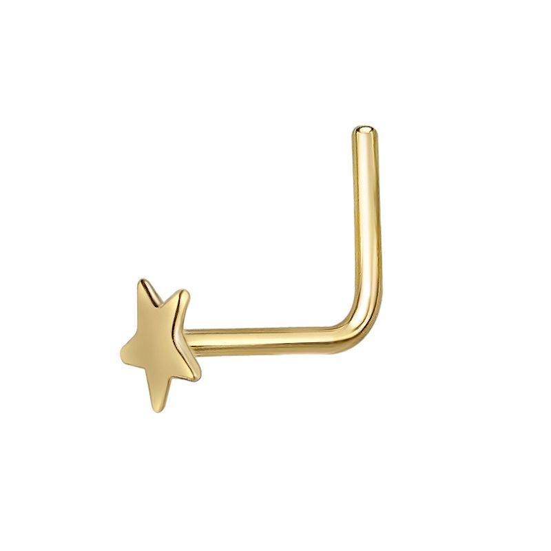 Lila Moon 14k Gold Star Nose Ring Stud, Womens, Yellow Product Image