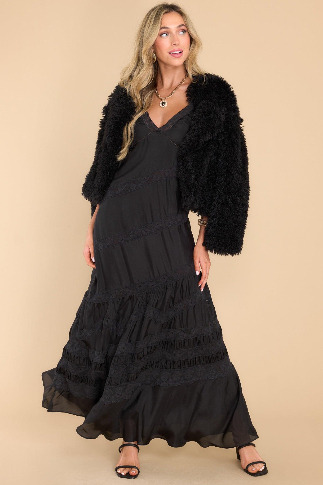 Idalia Black Maxi Dress Product Image