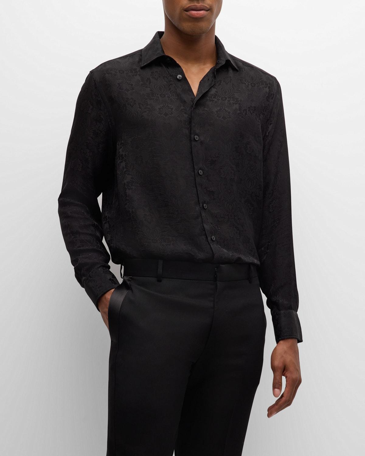 Men's Tonal Jacquard Evening Shirt Product Image