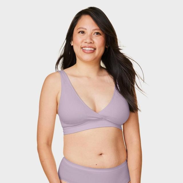 Bravado! Designs Womens Restore Ribbed Nursing Bra Orchid XL Product Image