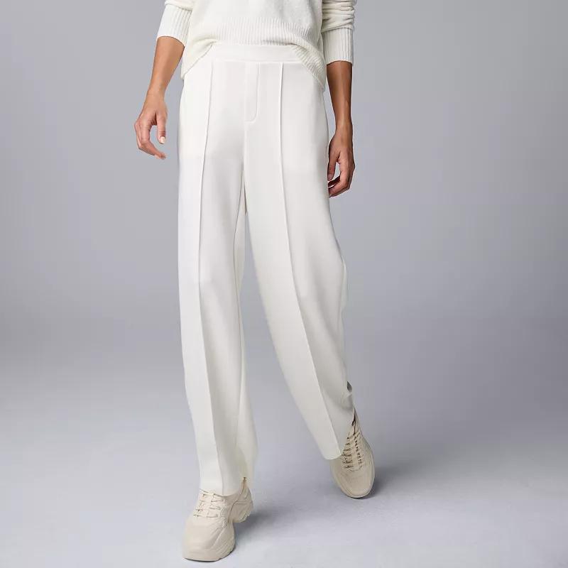 Womens Simply Vera Vera Wang High-Rise Wide Leg Pull-On Pants Product Image