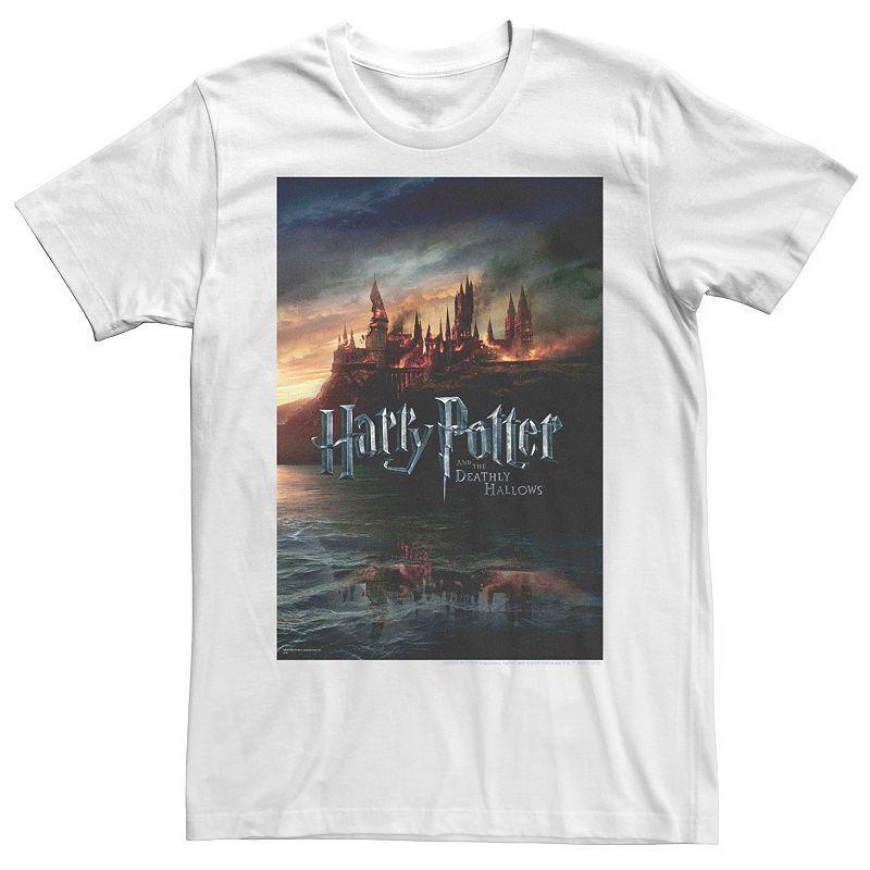 Mens Harry Potter Deathly Hallows Hogwarts Poster Graphic Tee Product Image