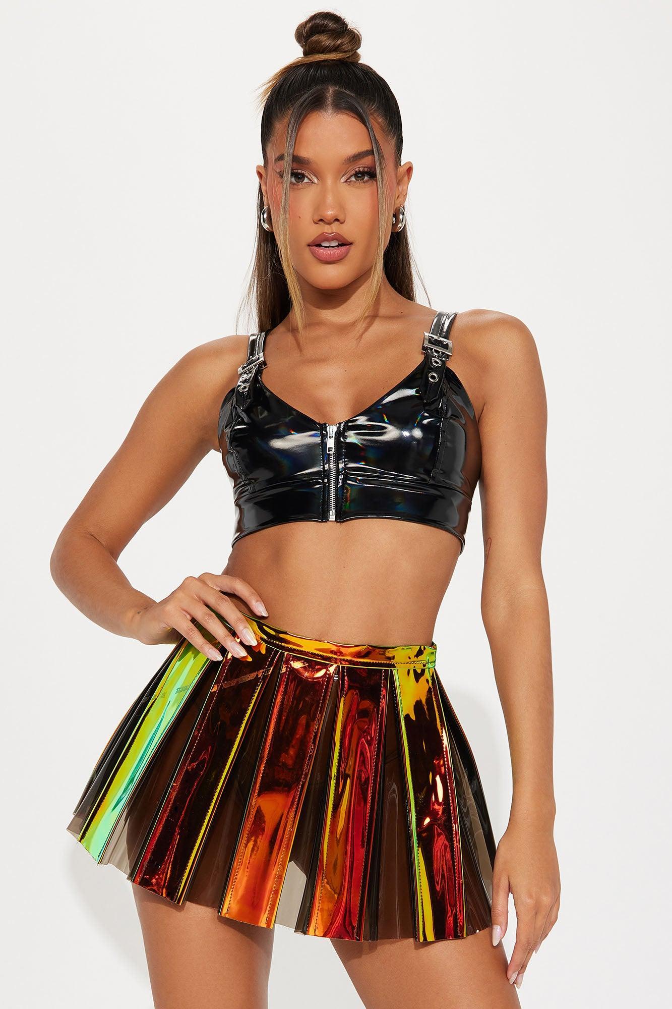 All About The Bass Zipper Dance Top - Black Product Image