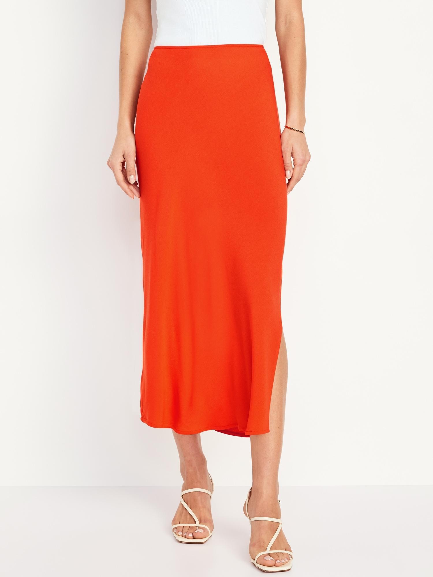 High-Waisted Midi Slip Skirt for Women product image