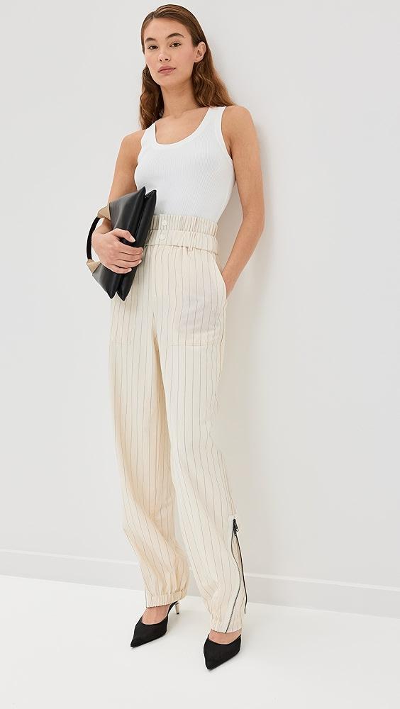 Monse Pinstripe Wool Suiting Zipper Pants | Shopbop Product Image