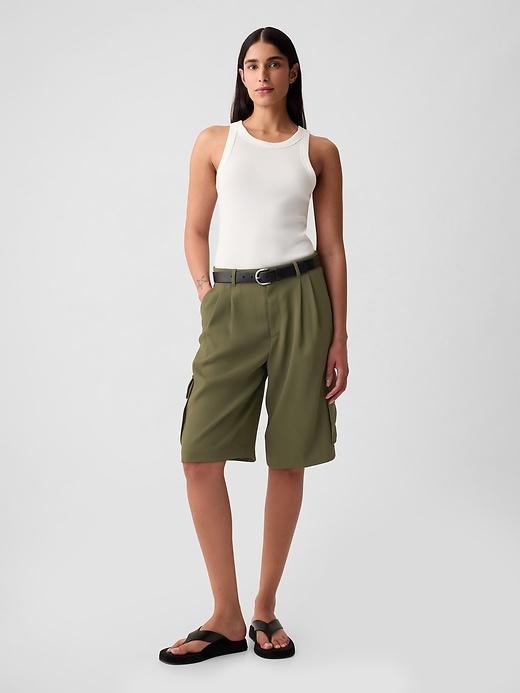 365 Mid Rise Cargo Bermuda Shorts Product Image