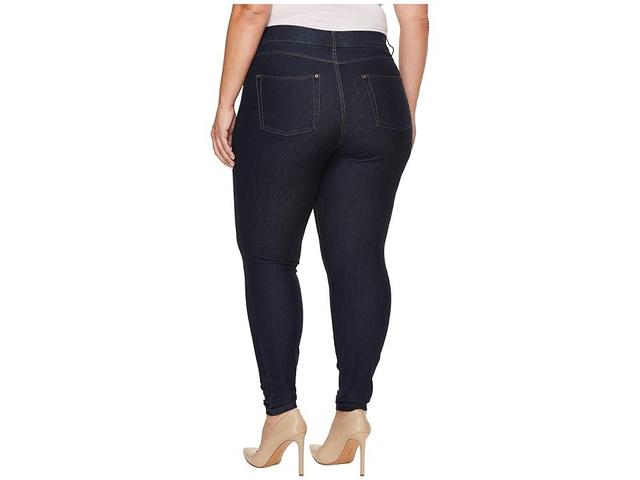 HUE Plus Size Essential Denim Leggings (Stone Acid Wash) Women's Jeans Product Image