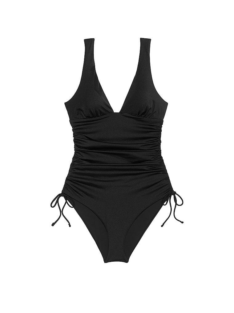 Ruched Plunge One-Piece Swimsuit Product Image