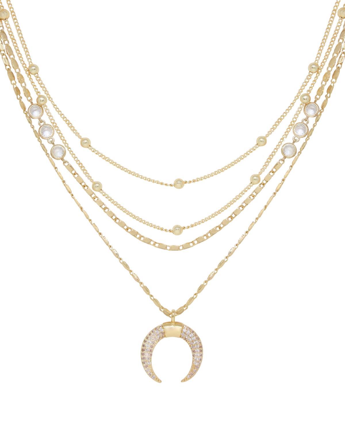 Ettika Crescent Horn Multistrand Pendant Necklace Product Image