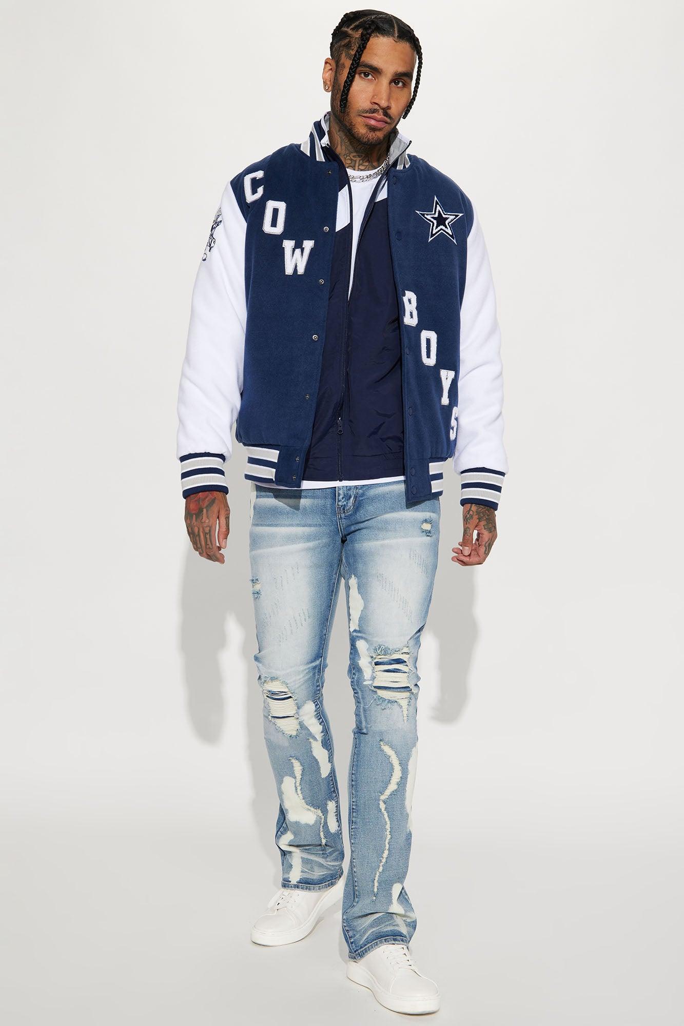 Cowboys Varsity Jacket - Navy/combo Product Image