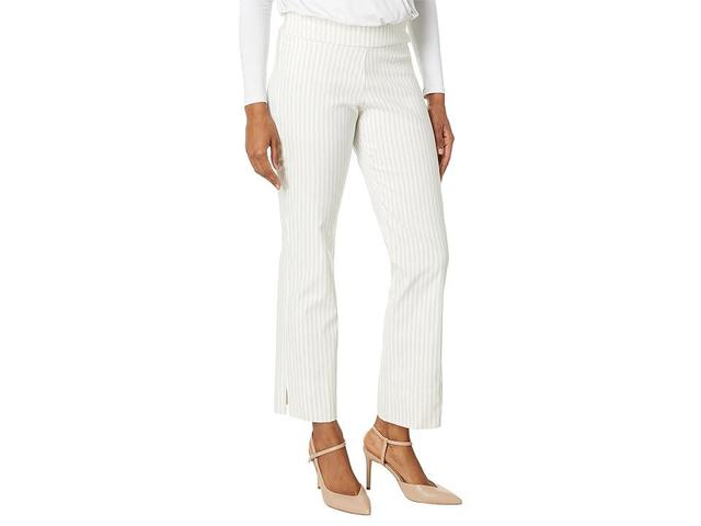 Krazy Larry Stretch Linen Wide Ankle (Oatmeal Stripe) Women's Casual Pants Product Image