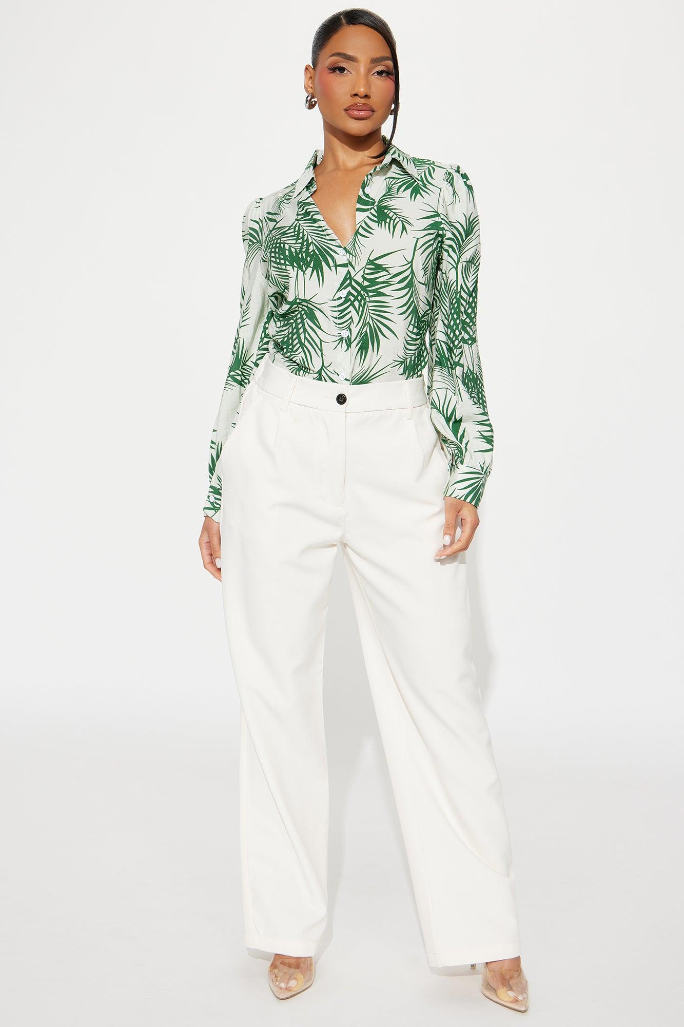 In The Tropics Shirt - Green/combo Product Image