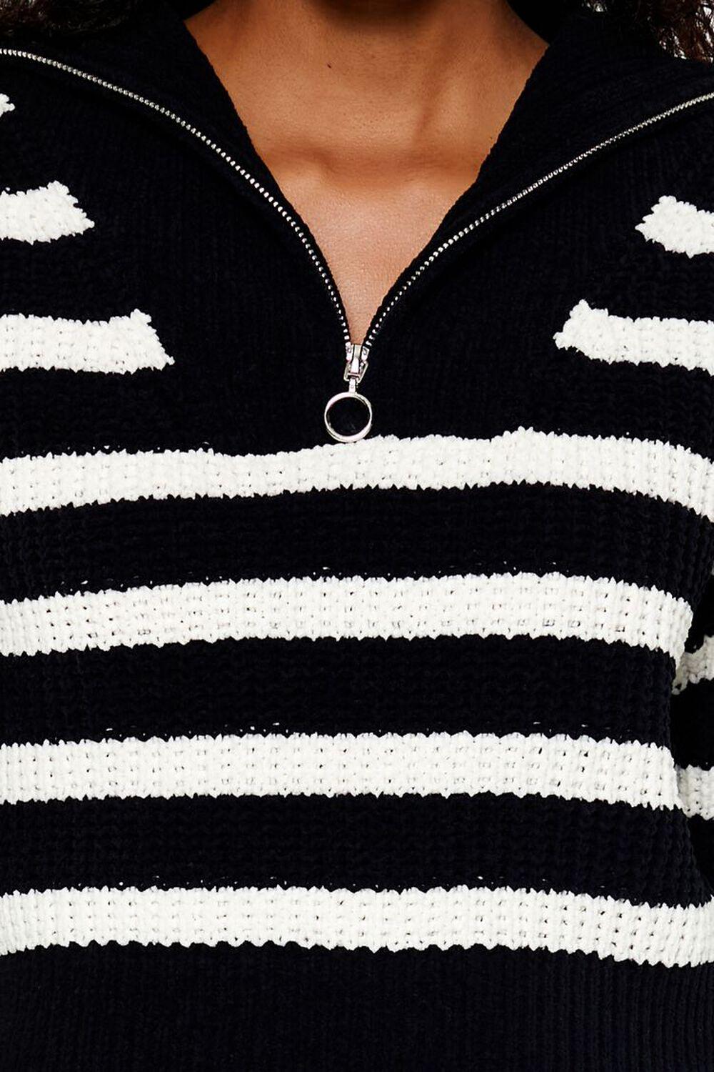 Striped Half-Zip Sweater | Forever 21 Product Image