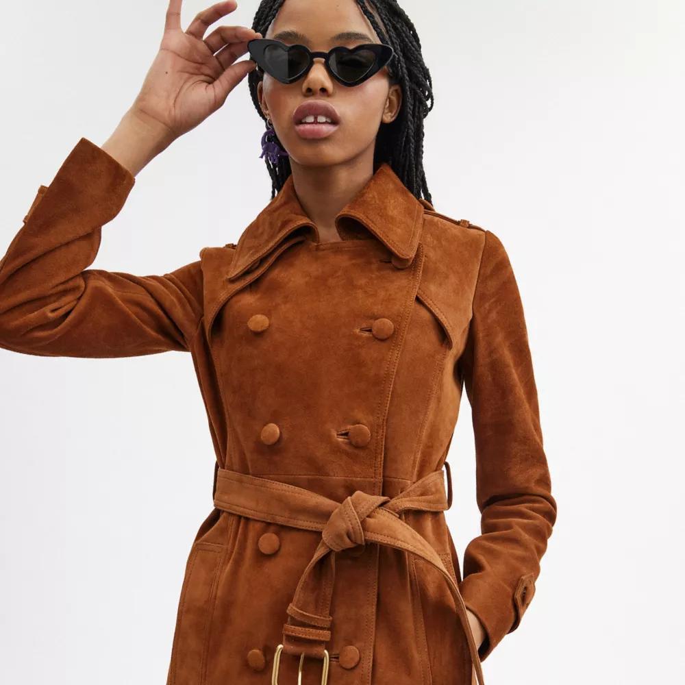 Heritage C Suede Trench Coat Product Image