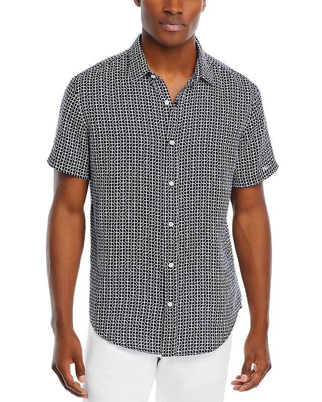 The Mens Store at Bloomingdales Linen Short Sleeve Button Down Shirt Product Image