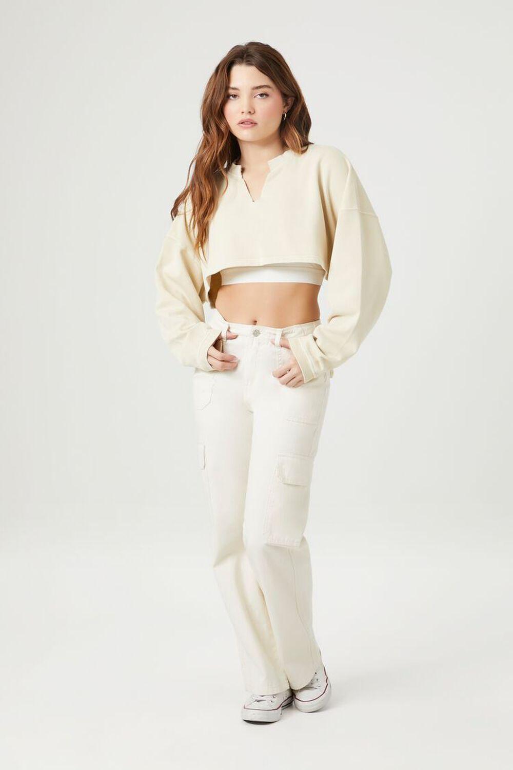 Cropped French Terry Pullover | Forever 21 Product Image