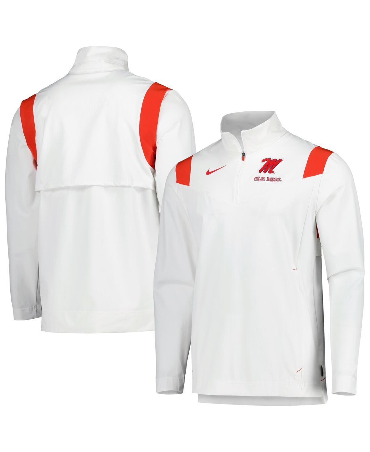 Mens Nike White Ole Miss Rebels 2022 Coaches Sideline Quarter-Zip Top Product Image