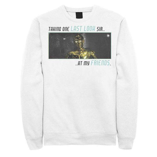 Mens Star Wars: The Rise Of Skywalker C-3PO Taking One Last Look Sweatshirt White Product Image