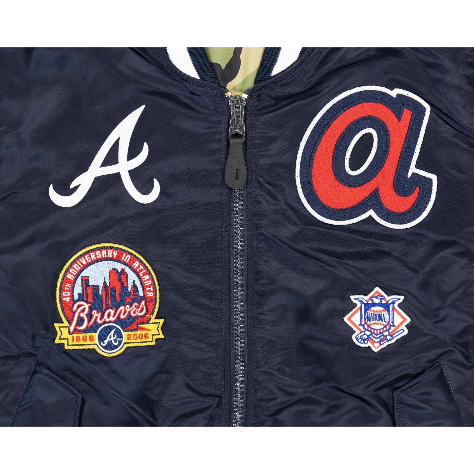 Alpha Industries X Atlanta Braves MA-1 Bomber Jacket Male Product Image