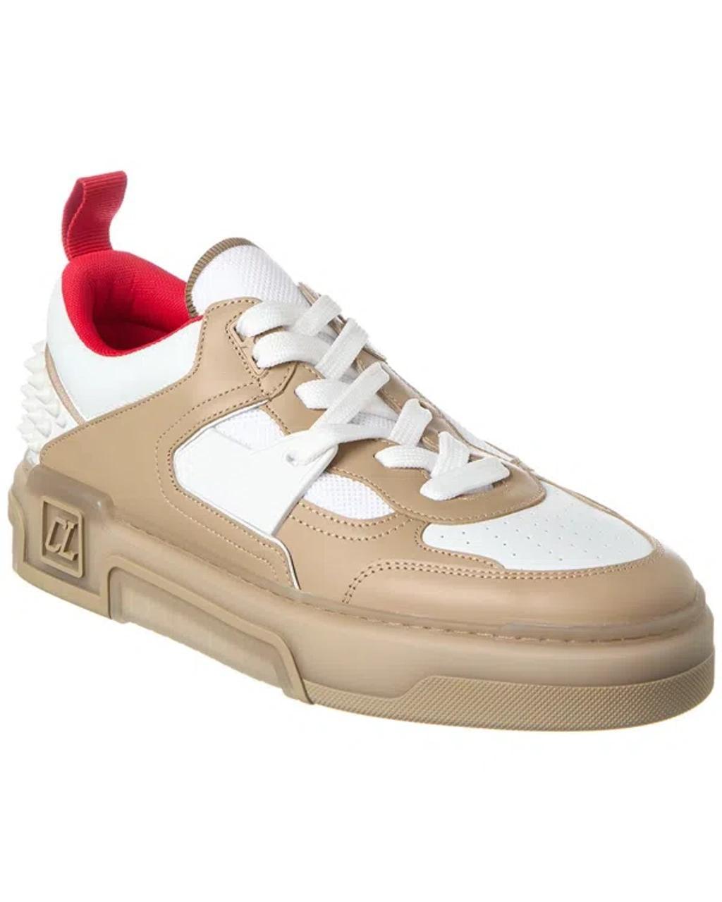 CHRISTIAN LOUBOUTIN Astroloubi Leather Sneaker In Beige Product Image