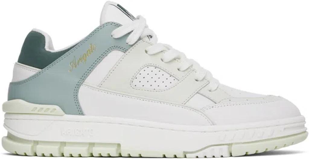 AXEL ARIGATO White & Green Area Lo Sneakers In White And Green Product Image