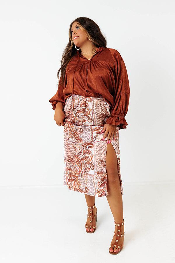 Really Dreamy Shift Top In Rust Curves Product Image