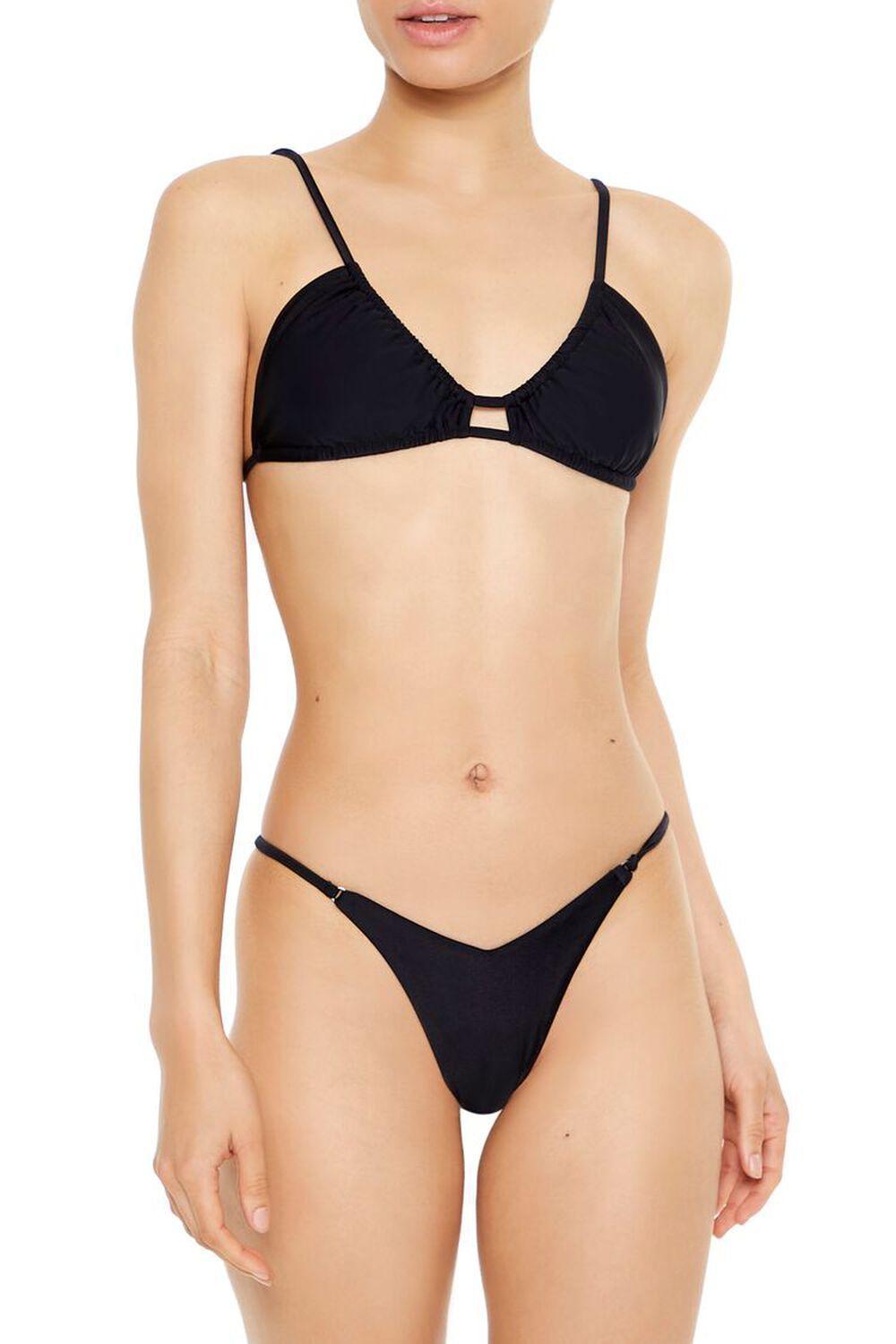 Notched High-Leg Bikini Bottoms | Forever 21 Product Image