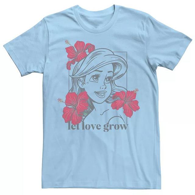 Mens Disney The Little Mermaid Ariel Let Love Grow Floral Tee Product Image