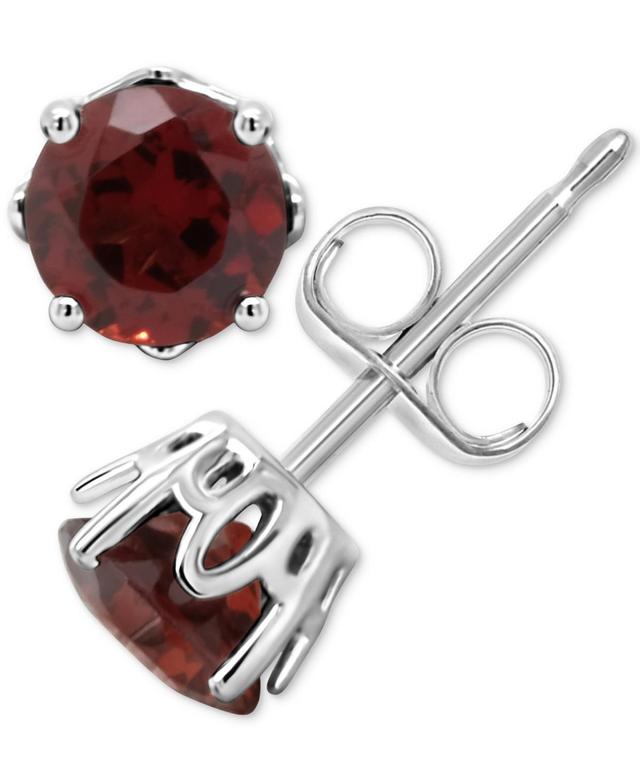 Rhodolite Garnet Stud Earrings (1-1/5 ct. t.w.) in Sterling Silver (Also in Opal, Citrine, White Topaz, Peridot, Aquamarine, and Amethyst) Product Image