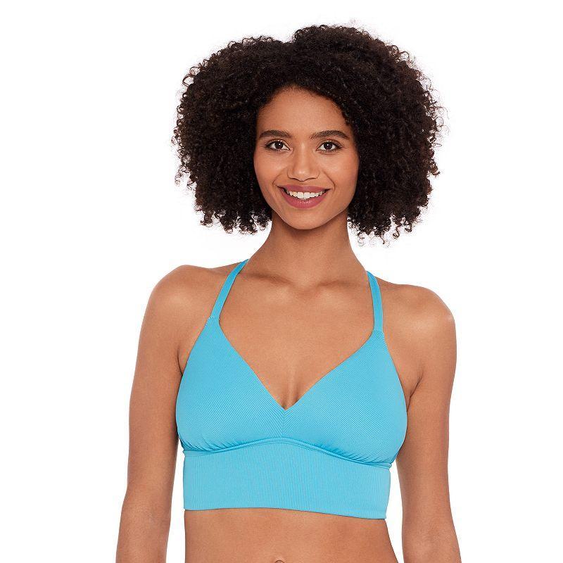 Womens Eco Beach Rib Longline Bralette Swim Top Product Image