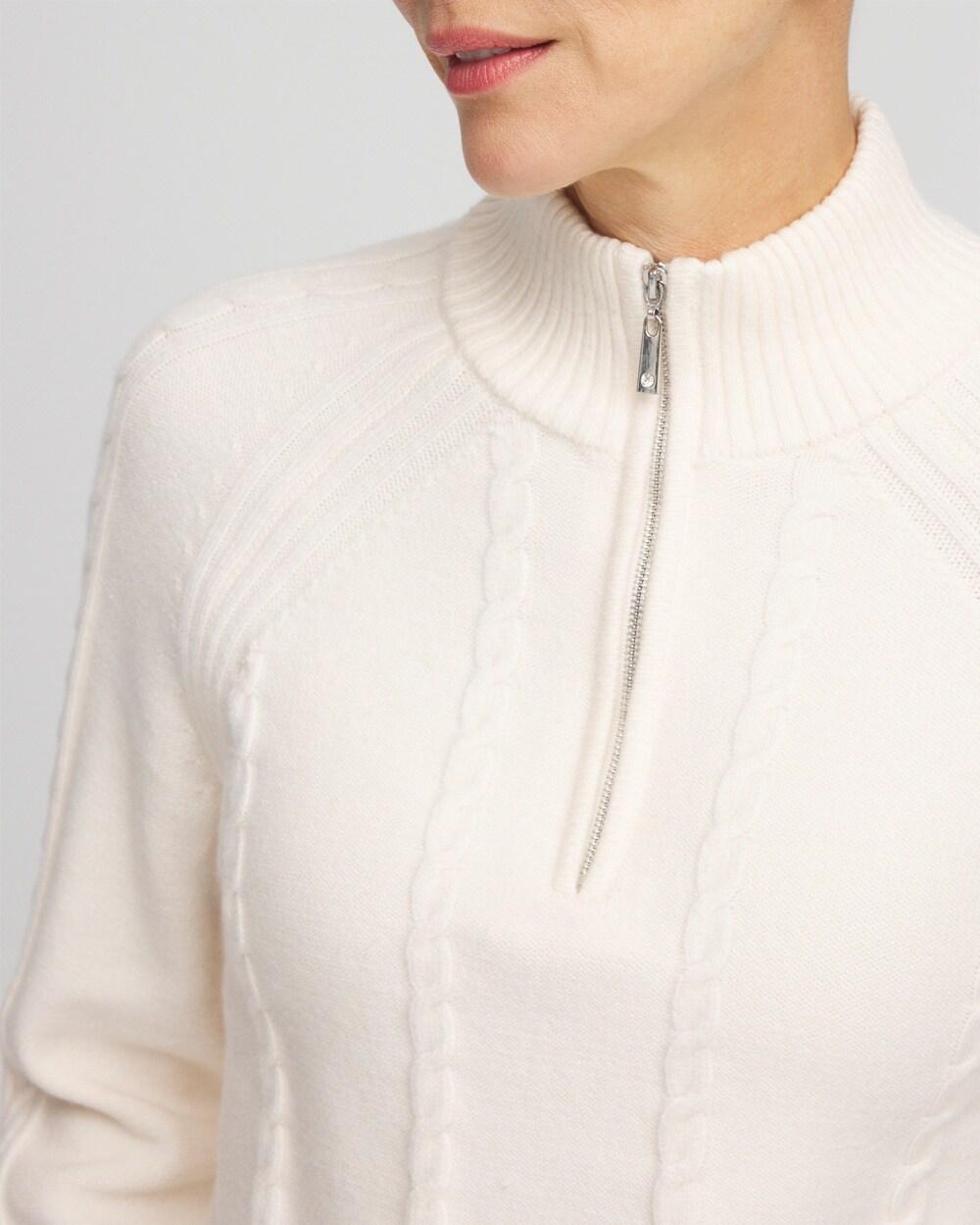 Women's Luxe Cashmere Blend Half Zip Top Product Image