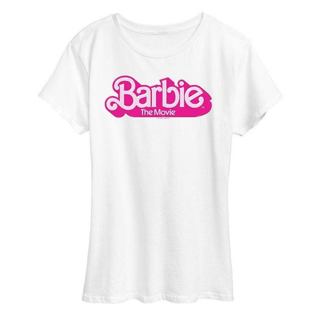 Womens Barbie The Movie Logo Graphic Tee White Product Image