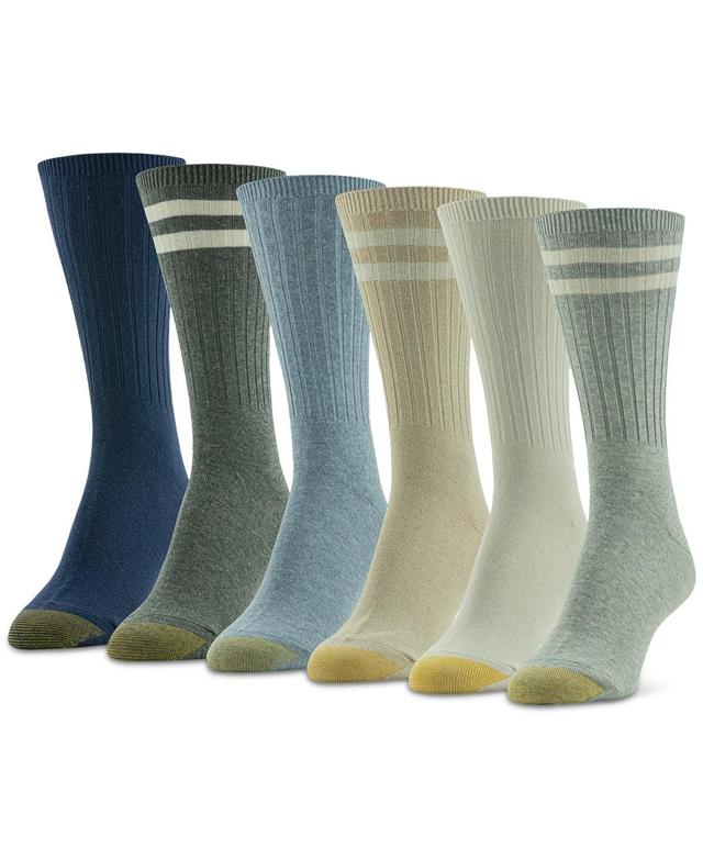 Womens GOLDTOE 6-Pack Ribbed Crew Socks Product Image