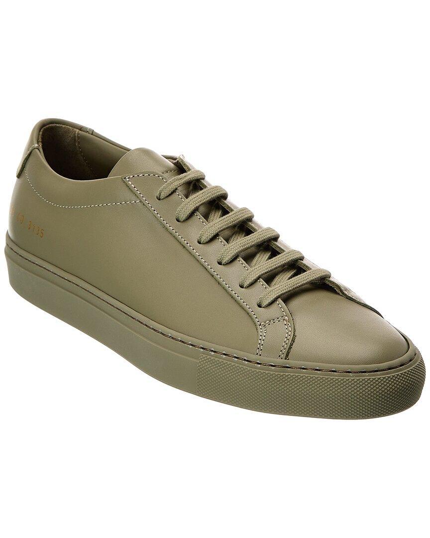 COMMON PROJECTS Khaki Original Achilles Low Sneakers In Green Product Image