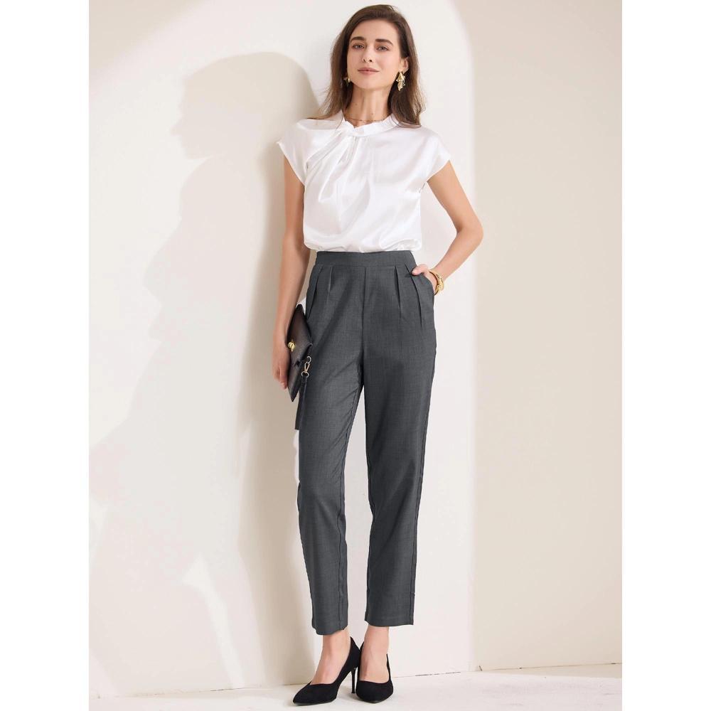 INSPIRE CHIC Women's Cropped High Waist Dress Pants Product Image