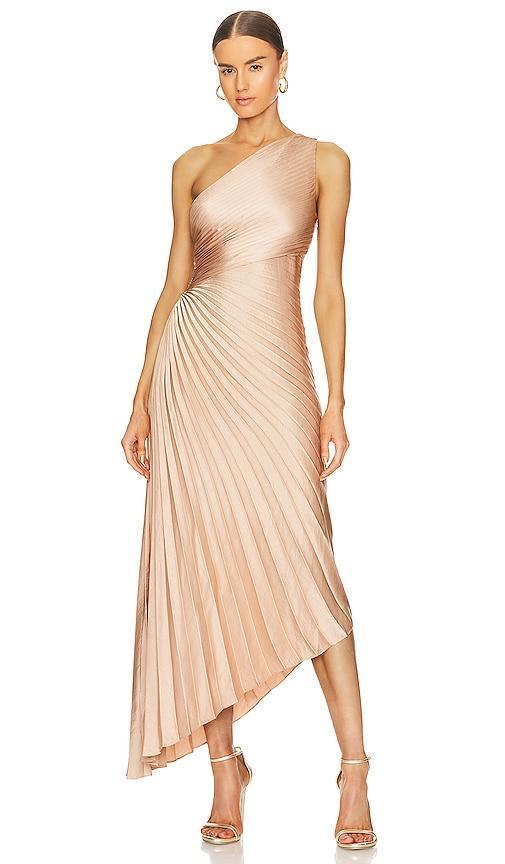 Womens Delfine Pleated Asymmetric Dress Product Image