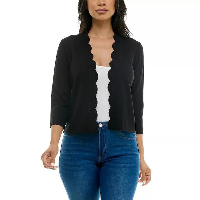 Womens Nina Leonard Scallop Hem Bolero Cardigan Product Image