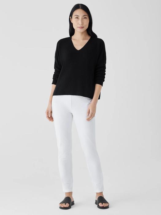 Peruvian Organic Cotton Crepe V-Neck Top Product Image