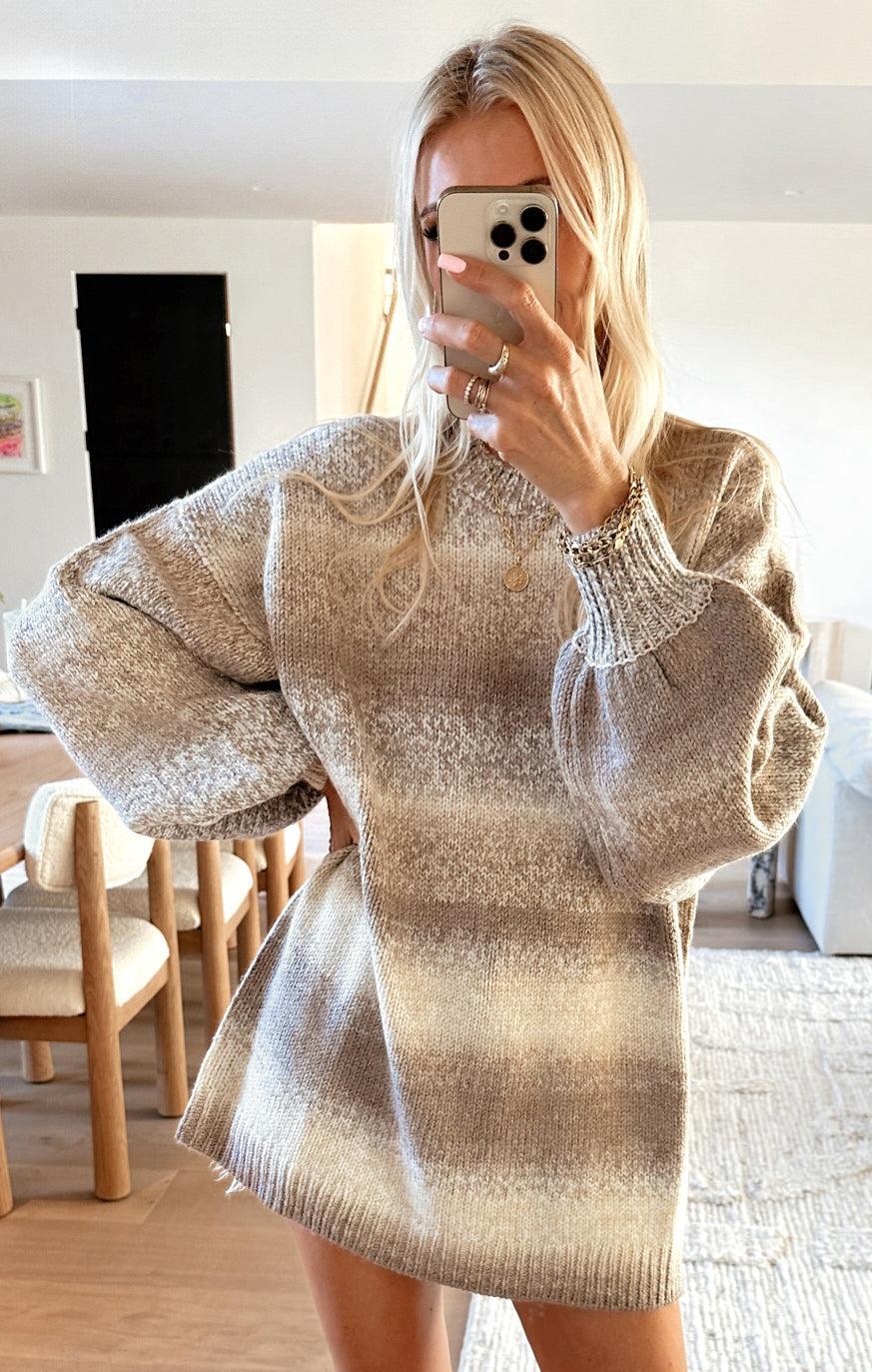 Timothy Tunic Sweater ~ Neutral Space Dye Knit product image